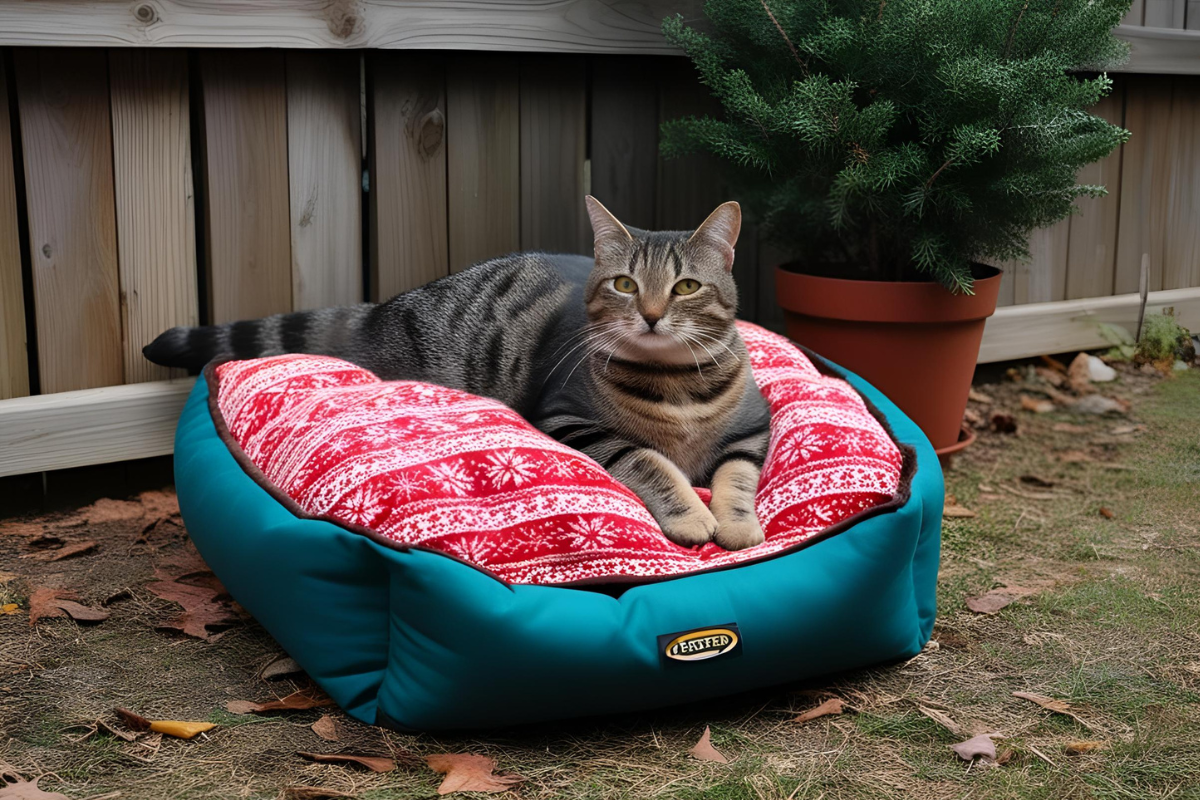 How do I keep my outdoor cat bed warm