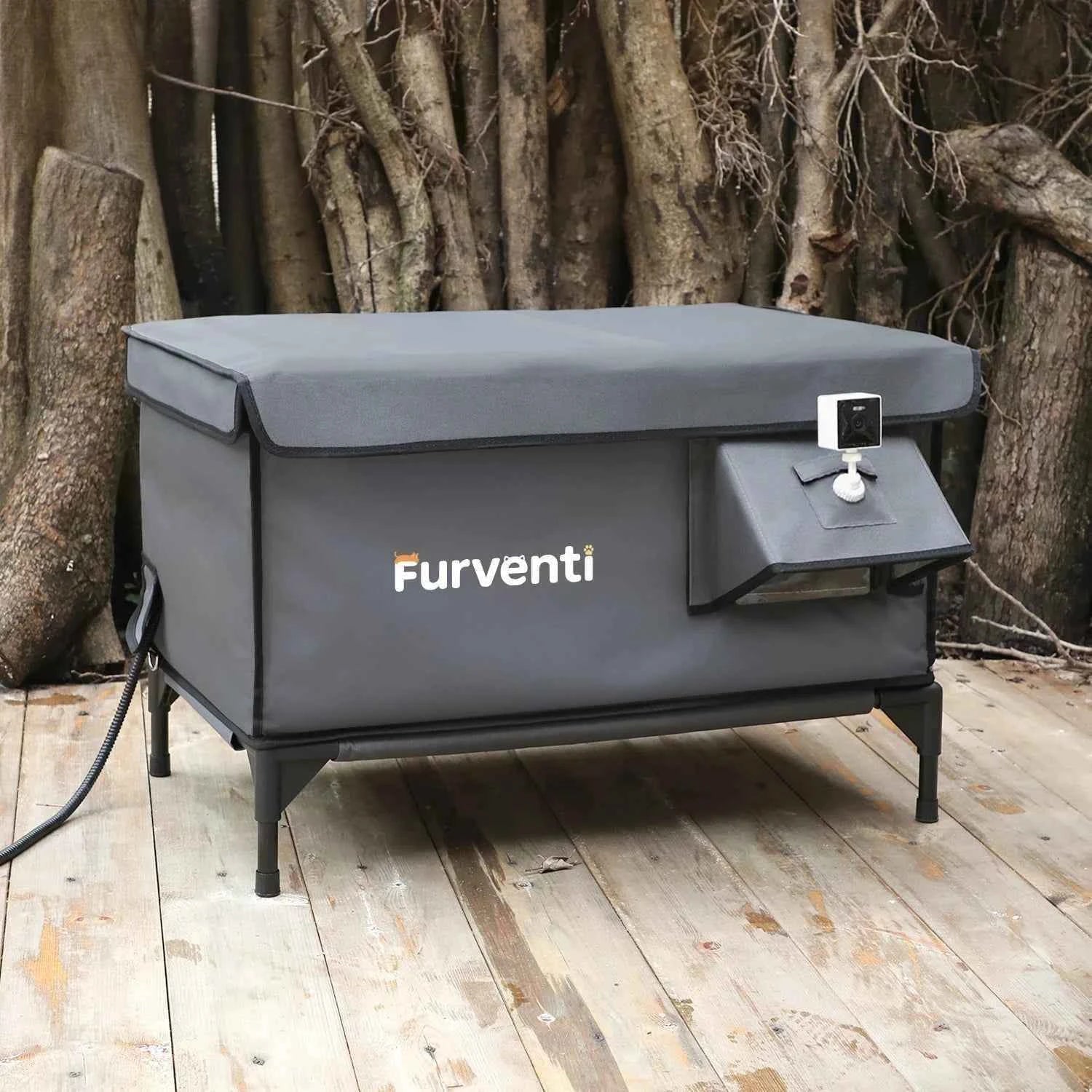 Omni-Climate Flagship Outdoor Cat House Dark Grey