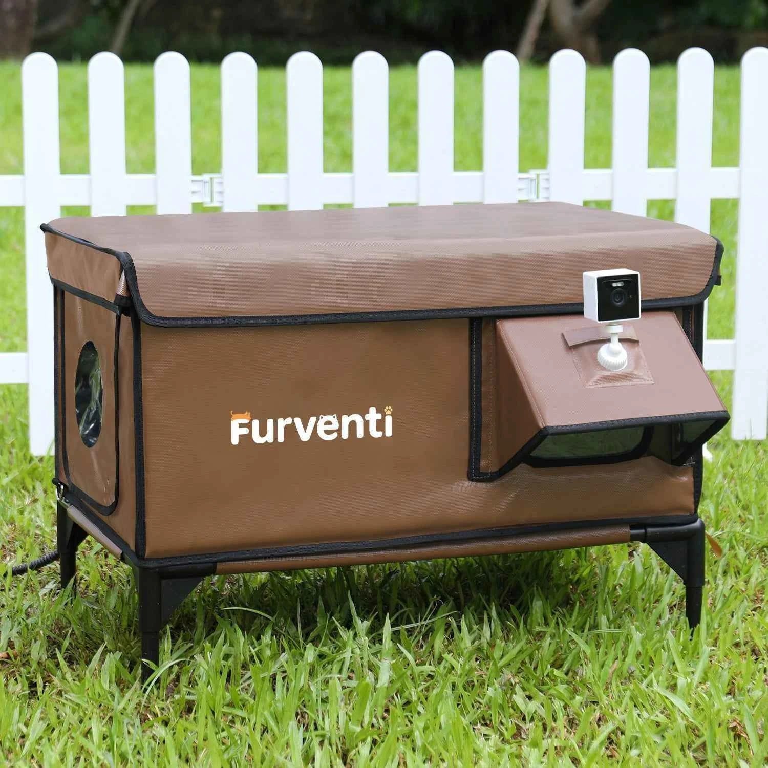 Omni-Climate High Legs Outdoor Cat House Brown（副本）